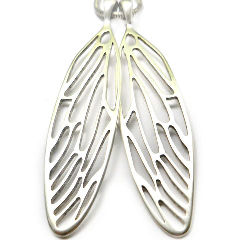 Extra Large Cicada Wings in Sterling Silver