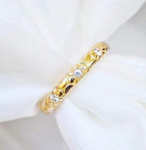 Sapphire Rose Petal Ring in 18ct Rose Gold