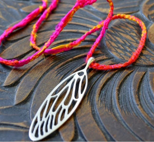 Large Cicada Wing in Sterling Silver